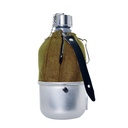 CANTIMPLORA ALUMINIO T. ALU CON FUNDA FIELTRO CAQUI 1L + MARMITA 0.6L - LAKEN