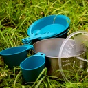 SET DE CAMPING VIVAC DE ACERO INOX Y POLIPROPILENO 2 PAX - LAKEN