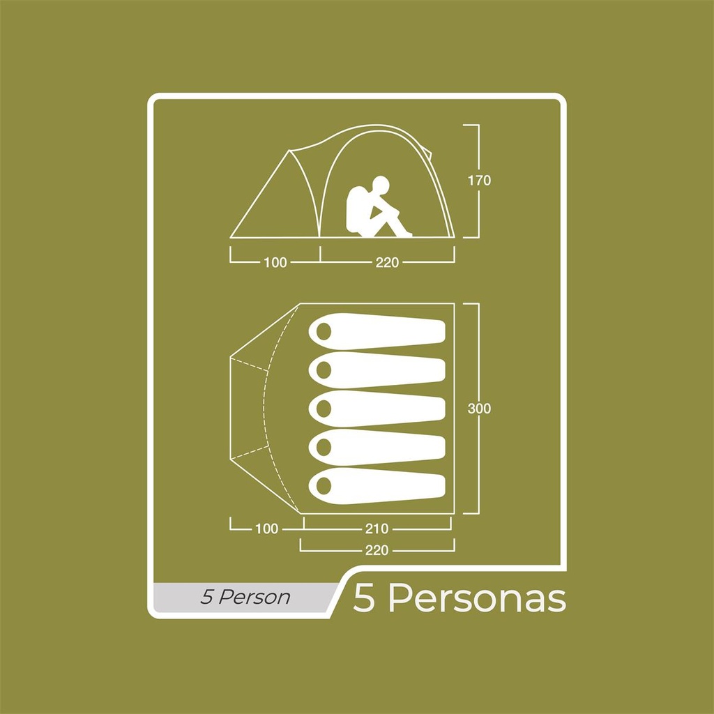 CARPA ESTACIONES 5 PERSONAS PAINE I30 - ALTUS