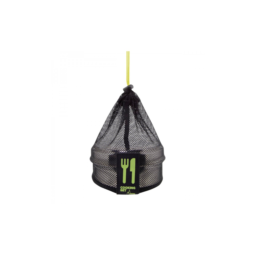 SET DE CAMPING ACERO INOXIDABLE 1PAX CON CUBIERTO Y TAZA - LAKEN