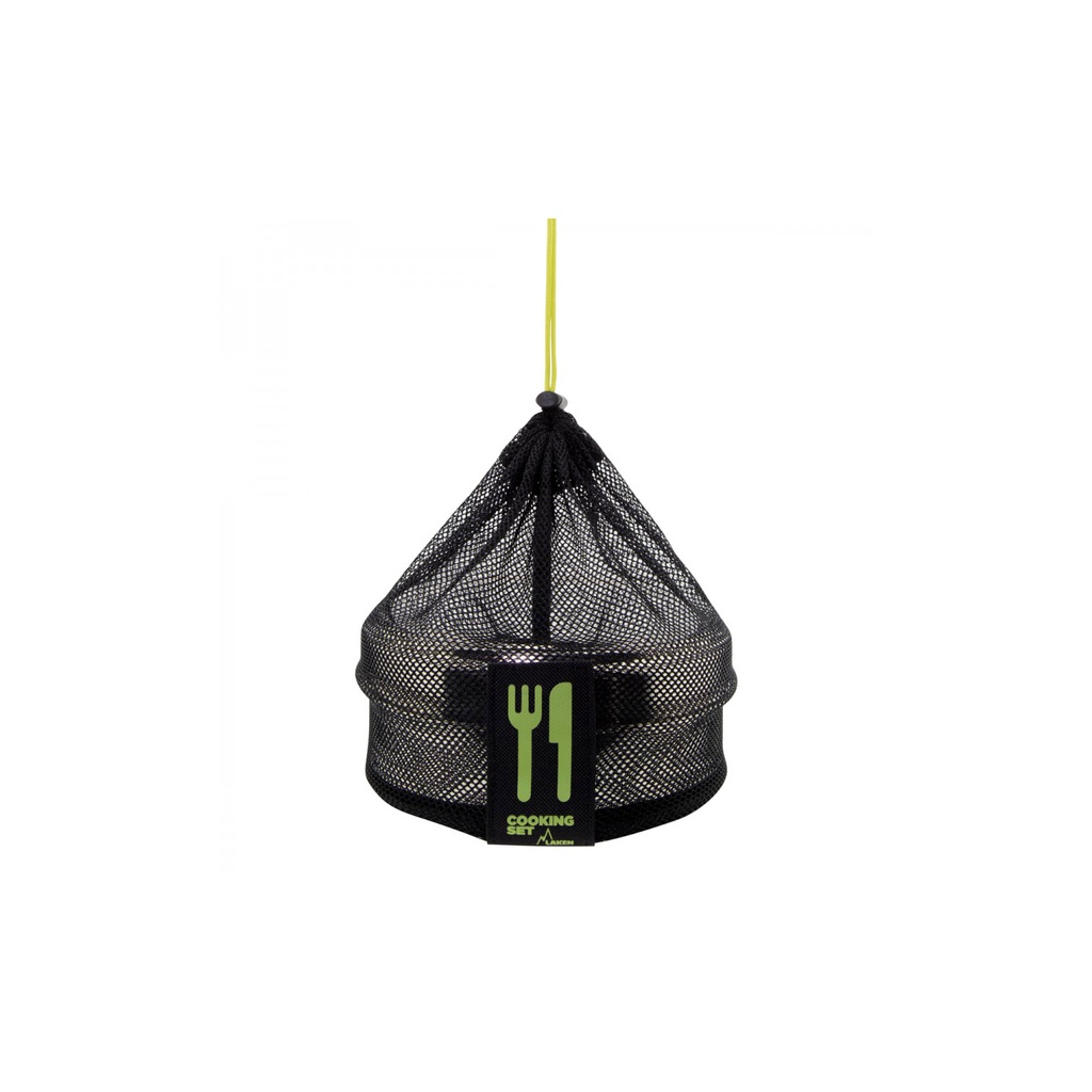 SET DE CAMPING ACERO INOXIDABLE 2PAX CON CUBIERTOS Y 2 TAZAS - LAKEN