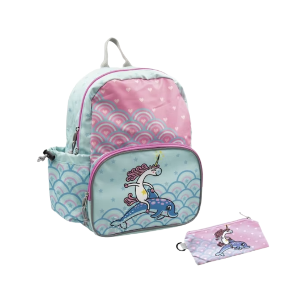 MOCHILA GRANDE CON CARTUCHERA SALTOS - LAKEN