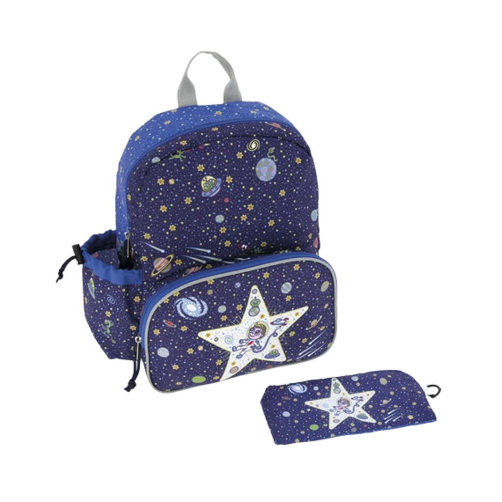 MOCHILA INFANTIL GRANDE CON CARTUCHERA COSMOS - LAKEN