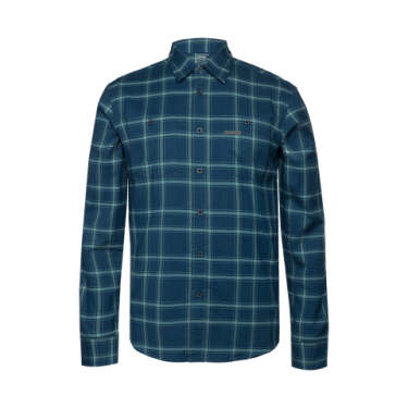 CAMISA MANGA LARGA HOMBRE ZERNEZ AZUL Y GRIS - TRANGOWORLD