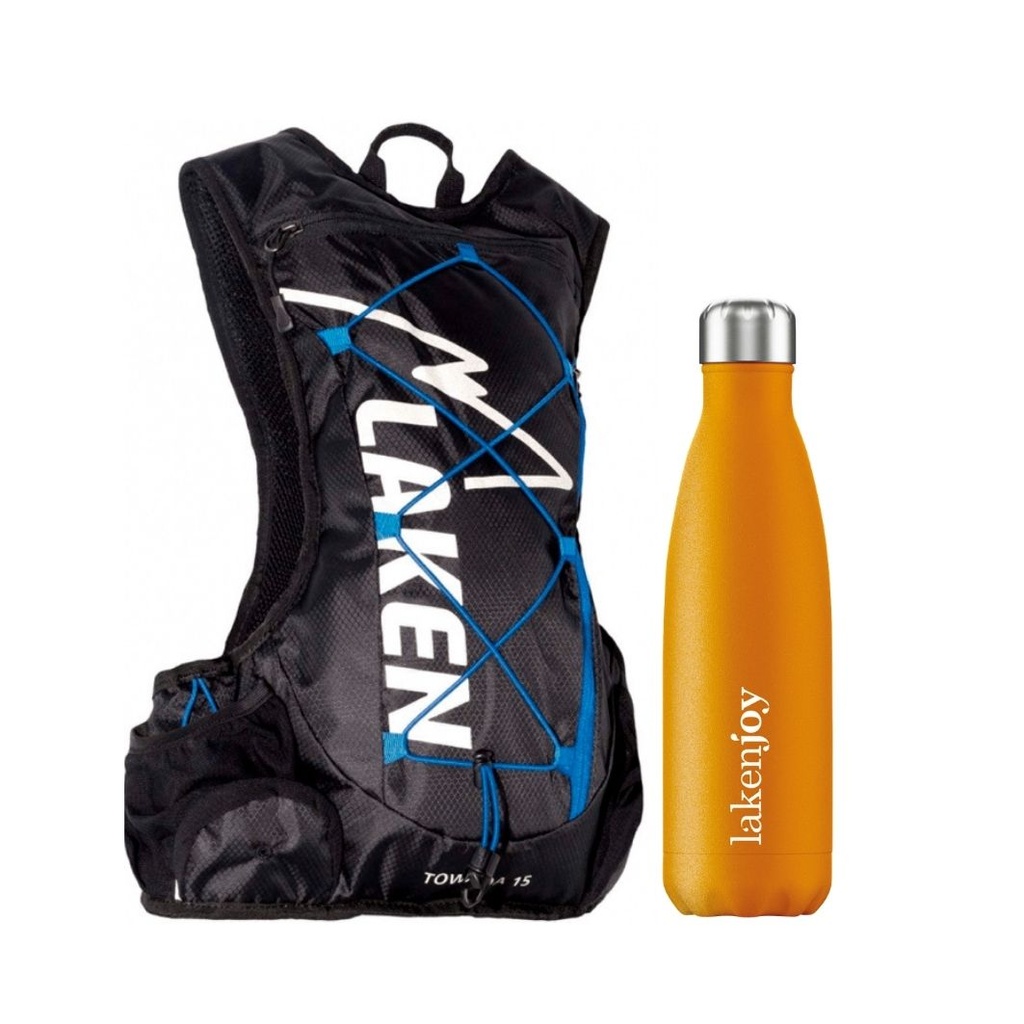 PACK M.HIDRATACION TOWADA 15L + BOT. TERMICA LAKENJOY 0.5L NARANJA - LAKEN