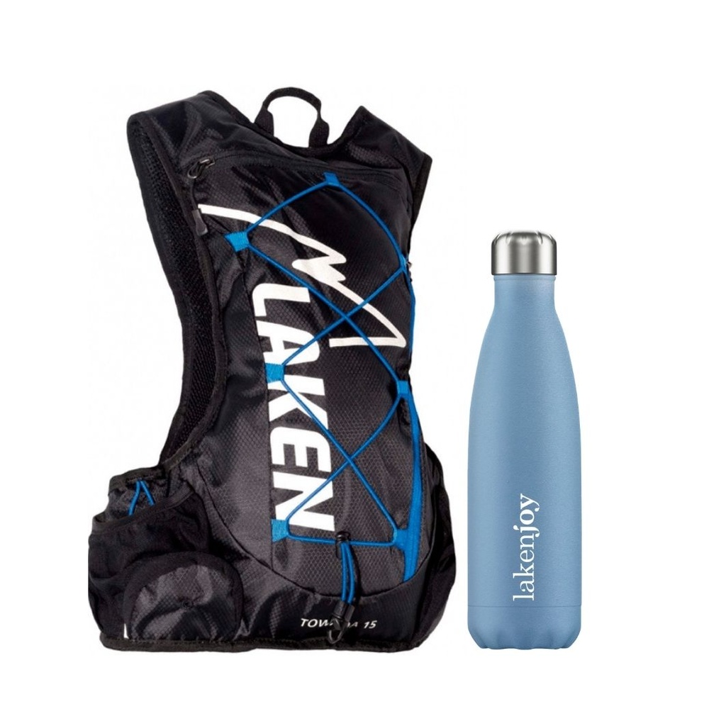 PACK M.HIDRATACION TOWADA 15L + BOT. TERMICA LAKENJOY 0.5L CELESTE - LAKEN