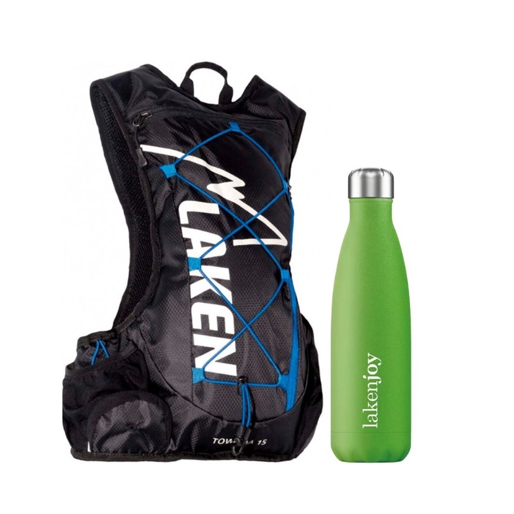PACK M.HIDRATACION TOWADA 15L + BOT. TERMICA LAKENJOY 0.5L VERDE CLARO - LAKEN