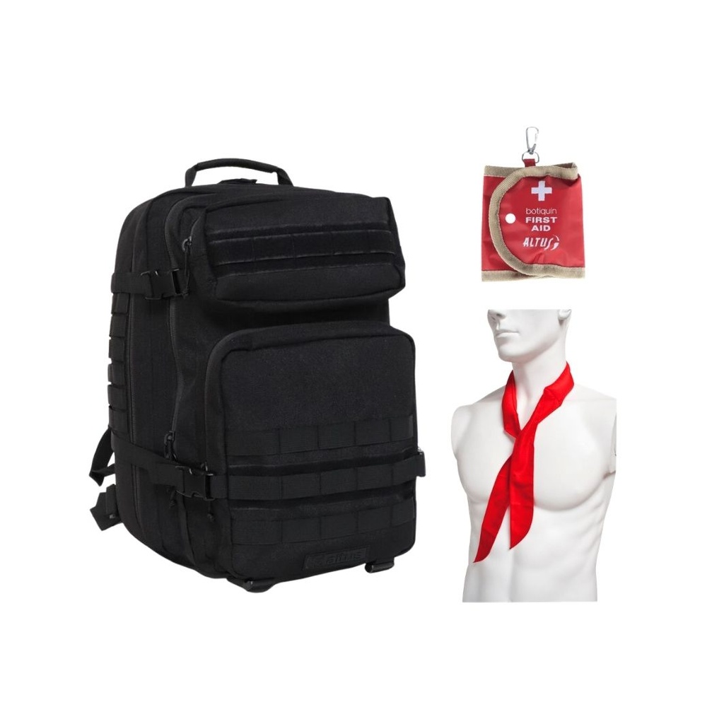 PACK MOCHILA ALFA 36L + MINI BOTIQUÍN + BUFANDA FRÍA - ALTUS