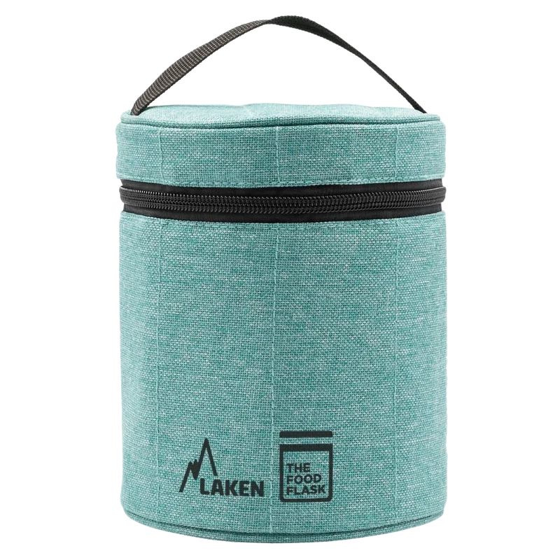 TERMO ALIMENTOS A.INOX. 1.00L + 2 R.ALIM. FUNDA VERDE OCÉANO - LAKEN