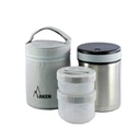 TERMO ALIMENTOS A.INOX. 1.00L + 2 R.ALIM. FUNDA GRIS - LAKEN