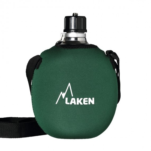 CANTIMPLORA ALUMINIO T. CLASSIC C/FUNDA NEOPRENO VERDE 1L - LAKEN