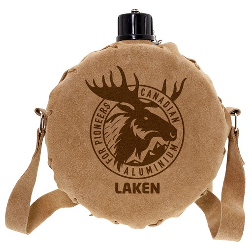 [4034201009] CANTIMPLORA ALUMINIO REDONDA T.CLASSIC C/FUNDA DE PIEL 1.5L - LAKEN