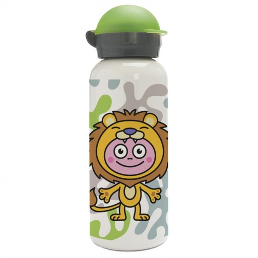 BOTELLA INFANTIL ALUMINIO T.HIT DISFRACES BLANCO 0.45L - LAKEN