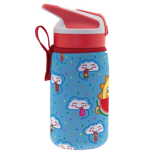 BOTELLA TRITAN INFANTIL T.SUMMIT C/ FUNDA FRESKITO 0.45L - LAKEN