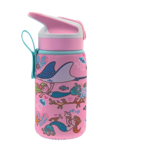 BOTELLA TRITAN INFANTIL T.SUMMIT C/ FUNDA SIRENAS 0.45L - LAKEN