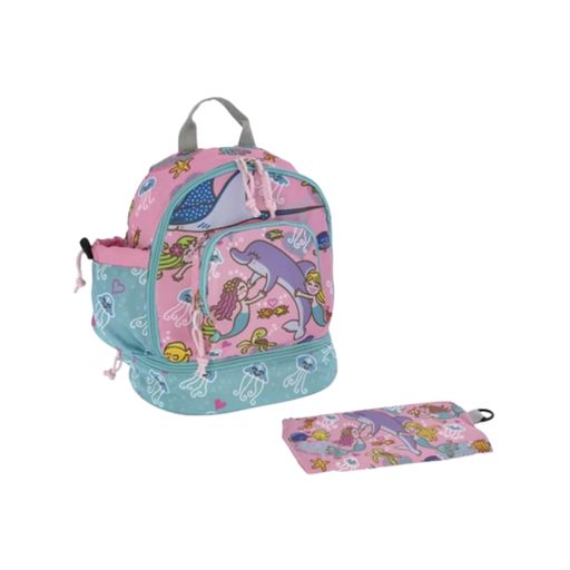 [4030110006] MOCHILA INFANTIL CON CARTUCHERA SIRENAS - LAKEN