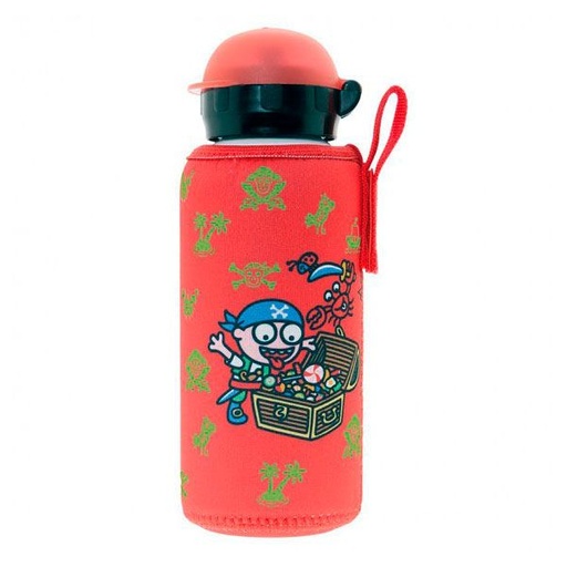 BOTELLA ALUMINIO HIT 0.45L Y FUNDA NEOPRENO PIRATIKIS - LAKEN
