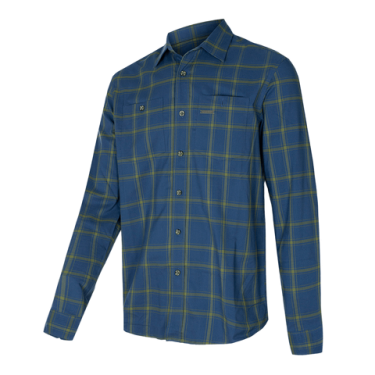 CAMISA MANGA LARGA HOMBRE ZERNEZ AZUL - TRANGOWORLD