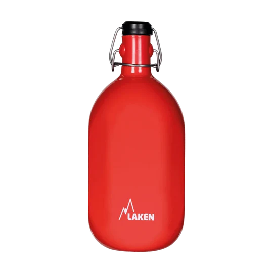 [91-R] BOTELLA CUADRADA 1 L ROJA - LAKEN