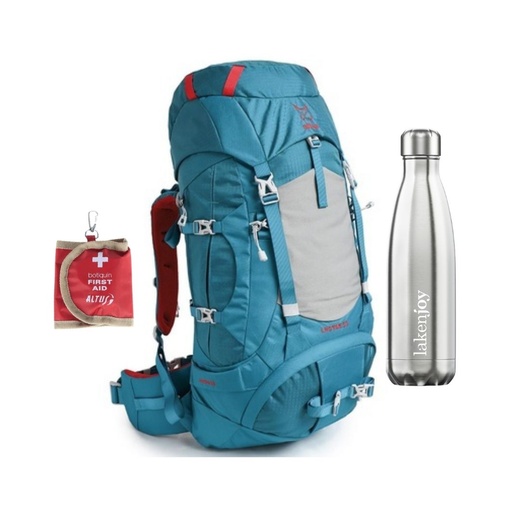 [4034301052] PACK MOCHILA LHOTSE + BOTELLA LAKENJOY ACERO + BOTIQUIN MINI - ALTUS/LAKEN