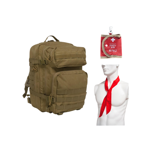 PACK MOCHILA ALFA + MINI BOTIQUÍN + BUFANDA FRÍA - ALTUS