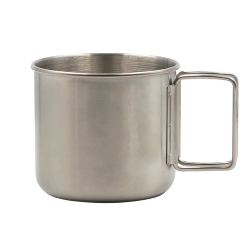 [1640AP] TAZA DE ACERO INOXIDABLE 0.4L CON ASAS PLEGABLES - LAKEN